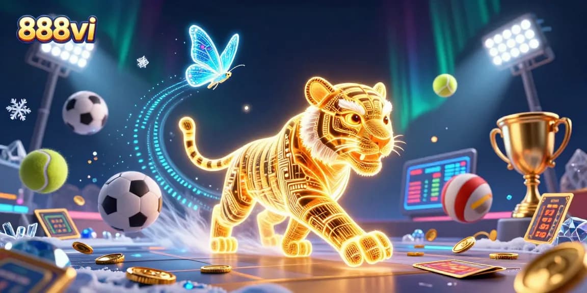 Experience dynamic gameplay at 888vi with engaging sports elements and 3D characters in a vibrant casino.