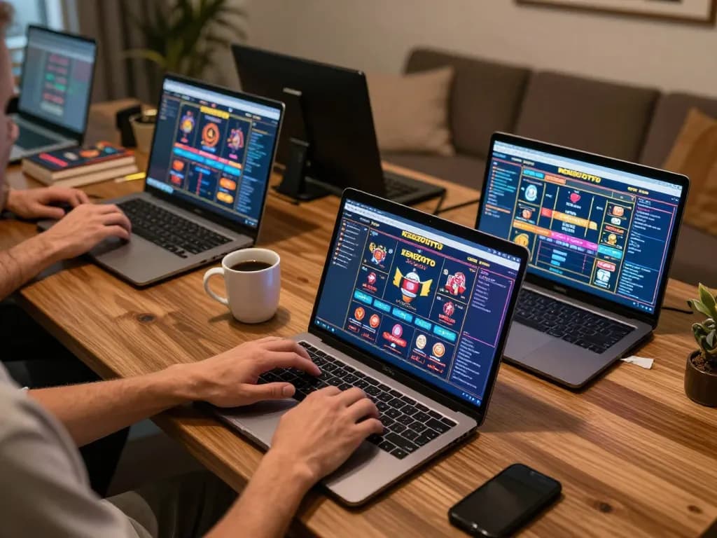 Suasana permainan online yang menarik dengan platform KENZOTOTO yang ditampilkan, menampilkan seorang pemain yang terlibat dalam aksi