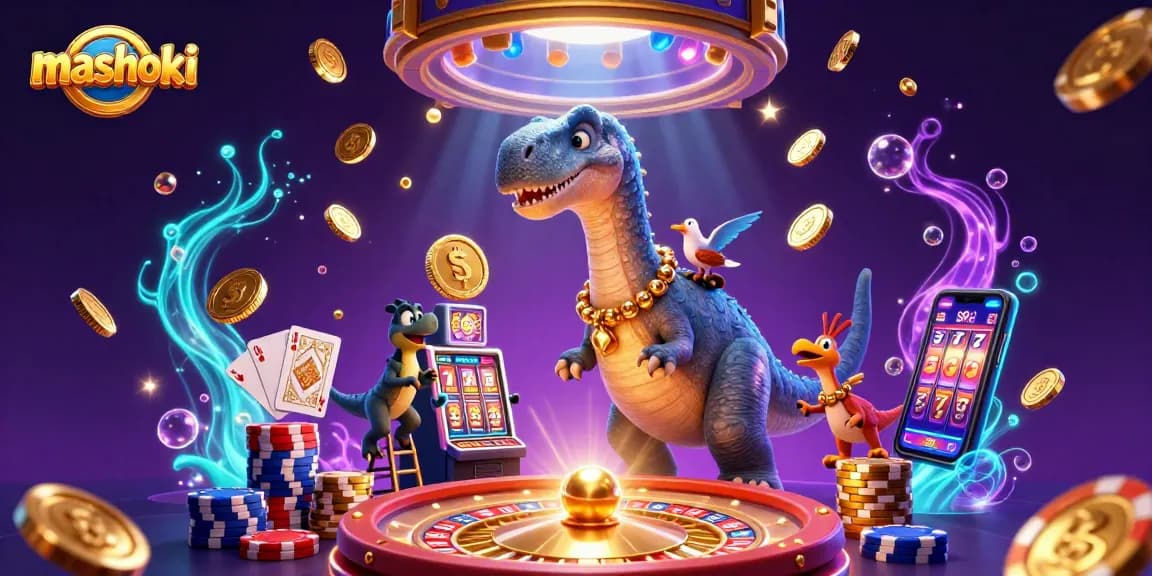 Experience mashoki's thrilling slot action with a towering brontosaurus and clever raptor!