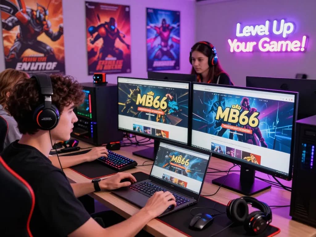 Exciting online gaming scene showcasing khuyến mãi mb66 offers with vibrant atmosphere and engaged players.