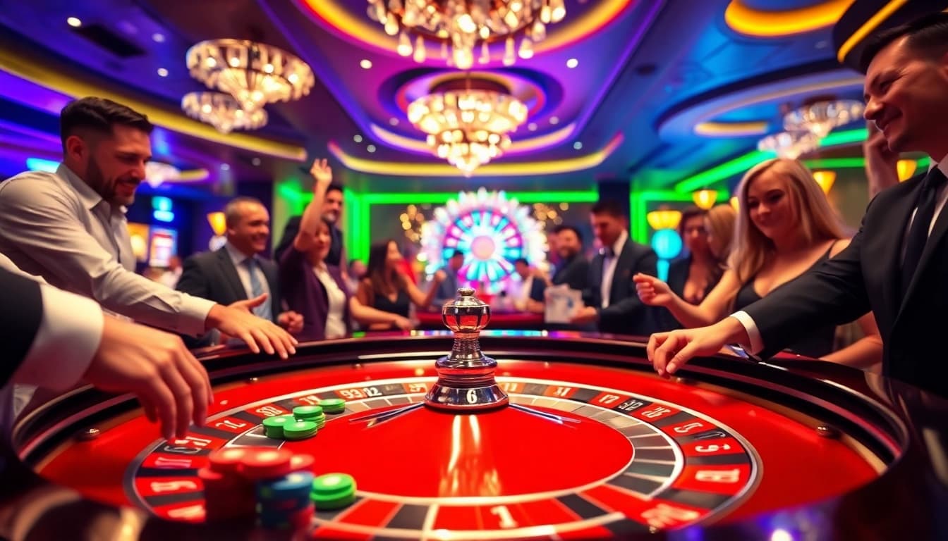 Menggoda pemain dengan Nemo69 di meja roulette yang penuh semangat di kasino mewah.