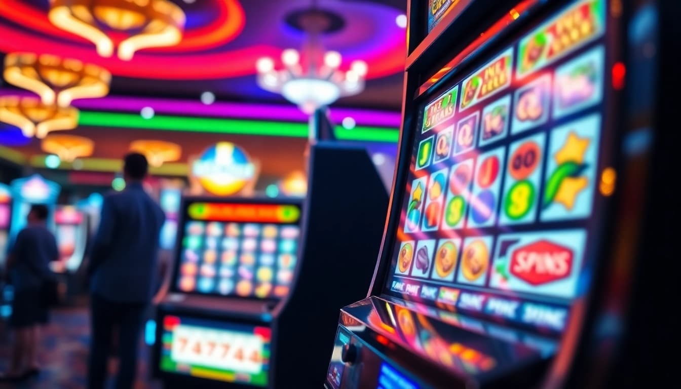 Slot mesin kasino menjadi sorotan di tengah suasana meriah. Bermain slot dengan cepat dan seru.