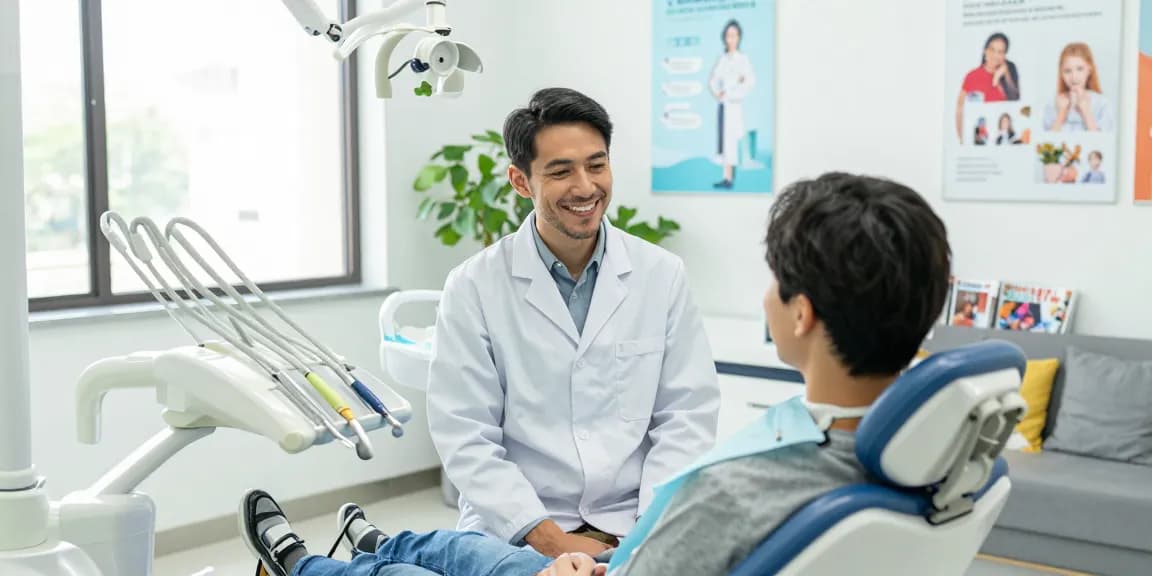 Visit the dentist for personalized care in a bright dental clinic.
