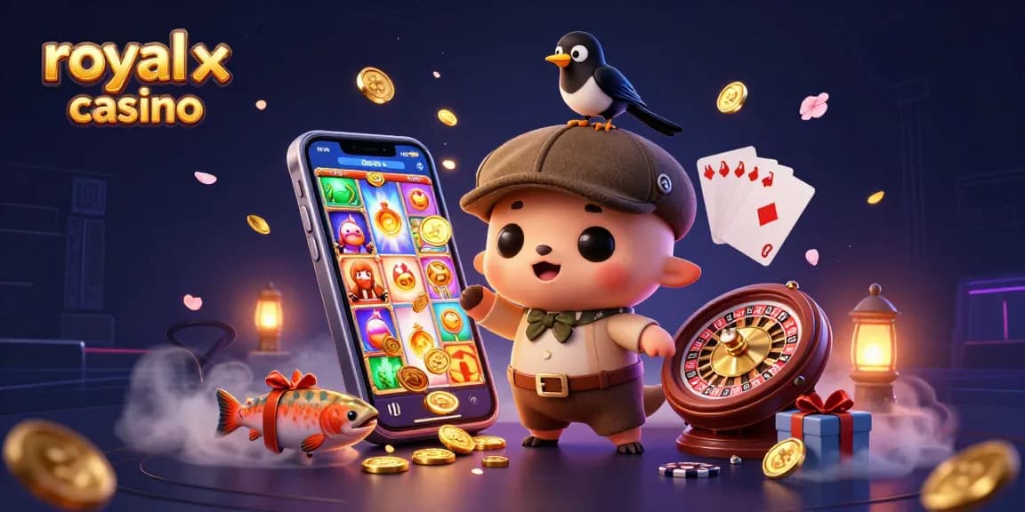 Experience the thrill of royal x casino with vibrant games, playful characters, and dynamic casino elements.
