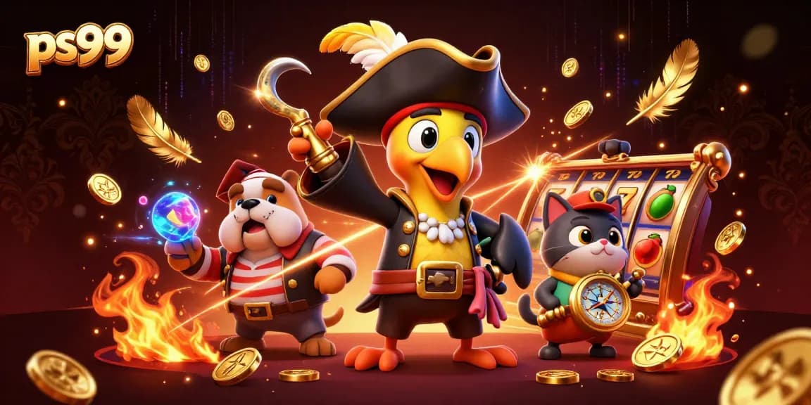 Engage with immersive gaming action at ps99 featuring colorful slot reels and dynamic characters.