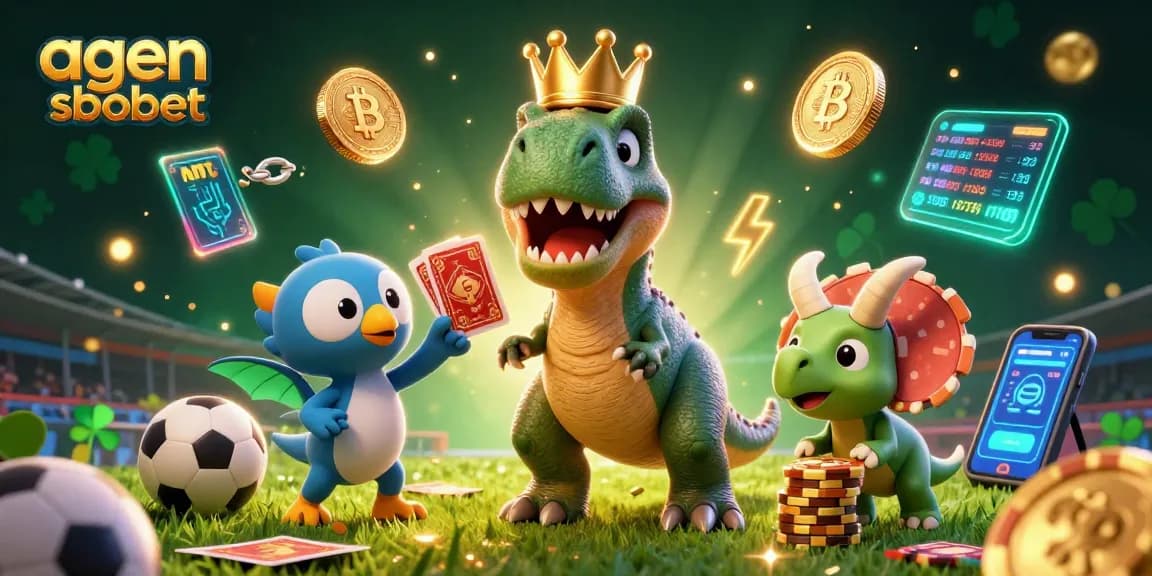 Engage with agen sbobet for winning strategies in sports betting illustrated with vibrant 3D characters.