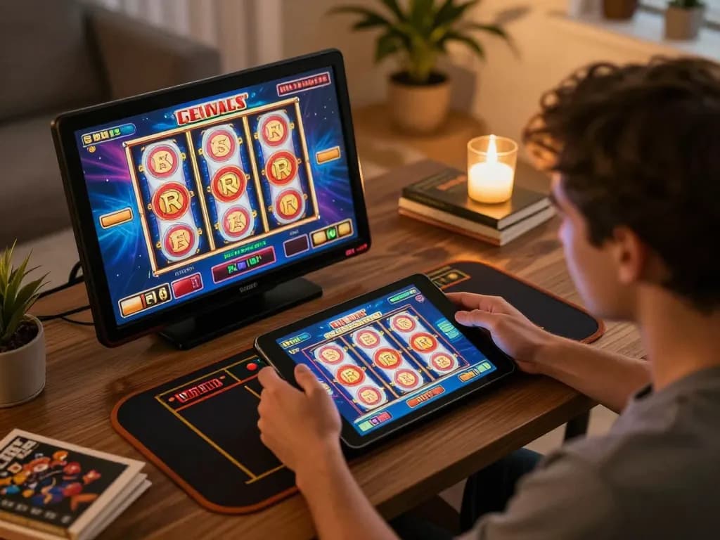 Người chơi tận hưởng trải nghiệm đánh bạc trực tuyến 12bet trên máy tính bảng từ một không gian ấm cúng tại nhà.