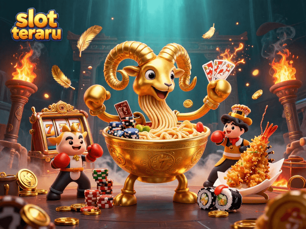 Experience thrilling wins with slot terbaru action in this vibrant casino illustration.