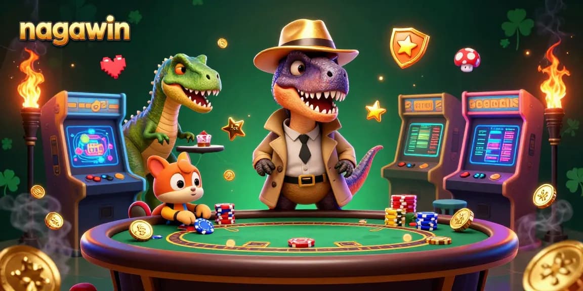 Engage with nagawin to experience thrilling blackjack gaming illustrated dynamically with vibrant characters.