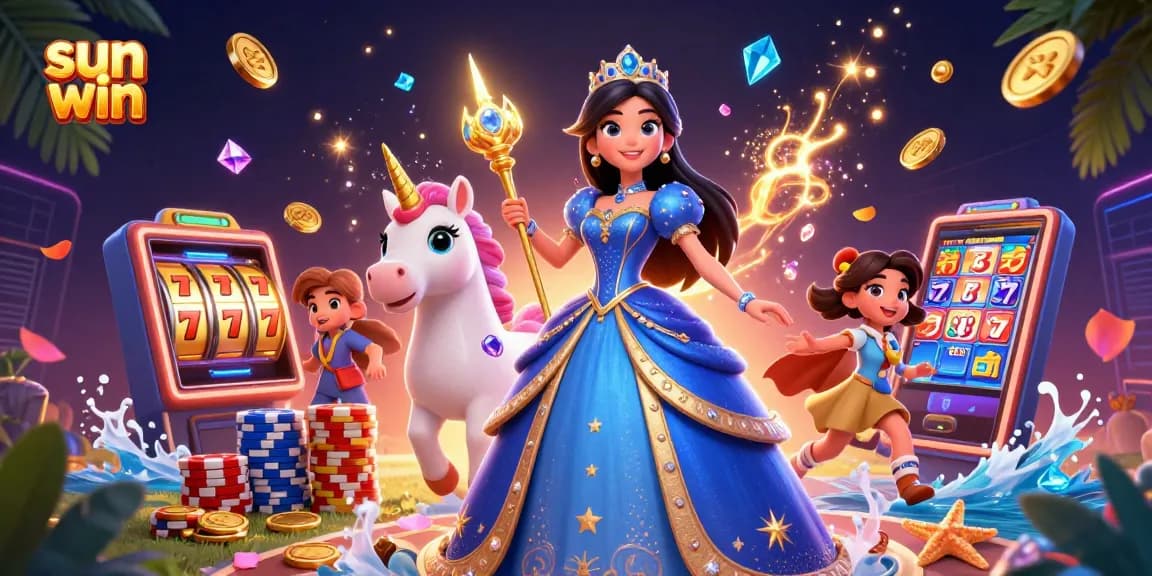 Experience the thrill of sun win with a stunning slot machine scene featuring magical characters.