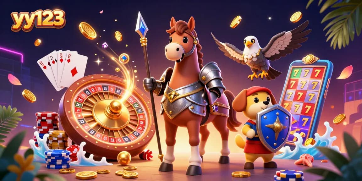 Spin to win at yy123 with thrilling games and vibrant casino elements in a dynamic scene.
