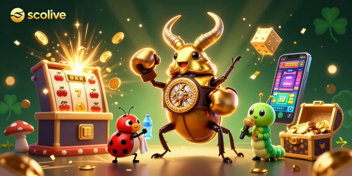 Socolive offers an exciting gaming experience with a vibrant casino scene alive with action, showcasing characters and dazzling elements.