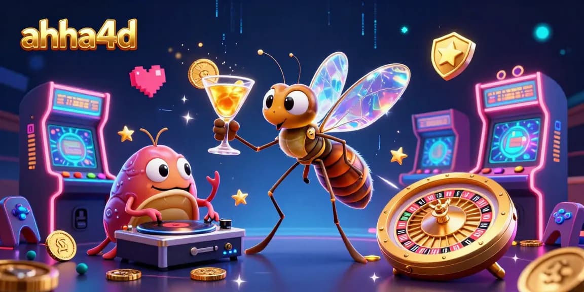 Experience vibrant gaming action with ahha4d's dynamic 3D casino celebration illustration