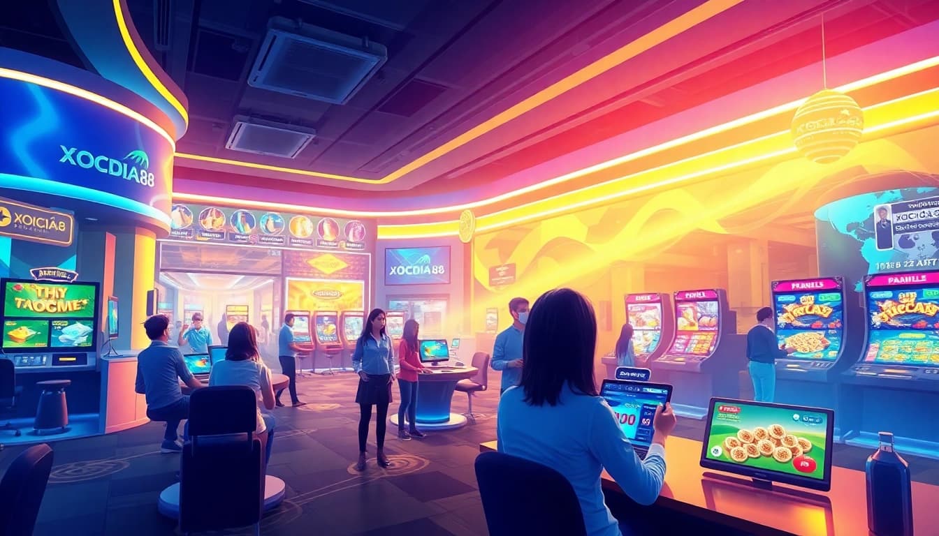 Exciting online gaming experience at XOCDIA88 with vibrant visuals and animated graphics.