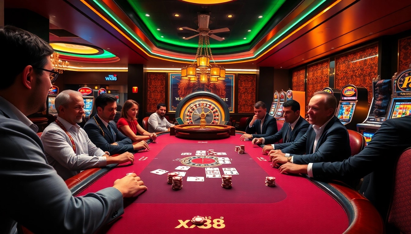 Experience the thrill of gaming at https://xx88.lol/ with vibrant chip stacks and live action at the poker table.