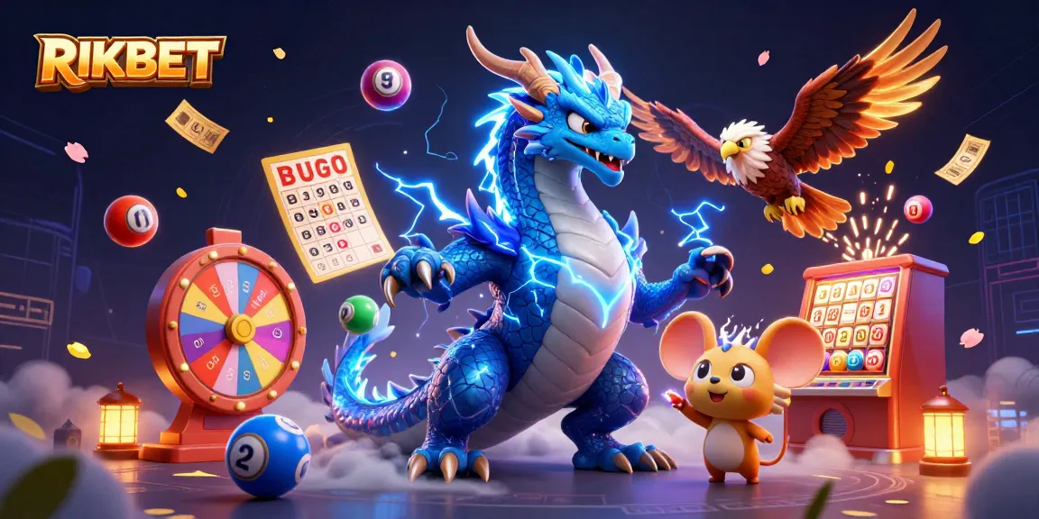 Experience RIKBET's thrilling gaming world with dynamic characters and vibrant casino elements.