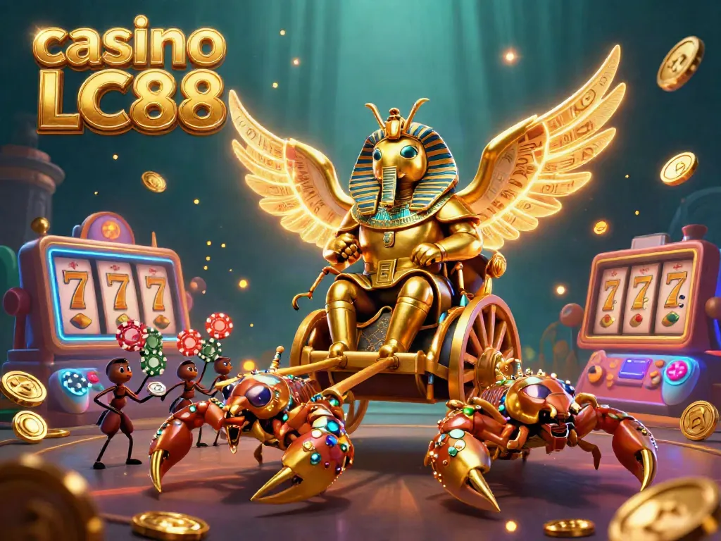 Experience the thrilling atmosphere of casino LC88 with vibrant characters and game elements.