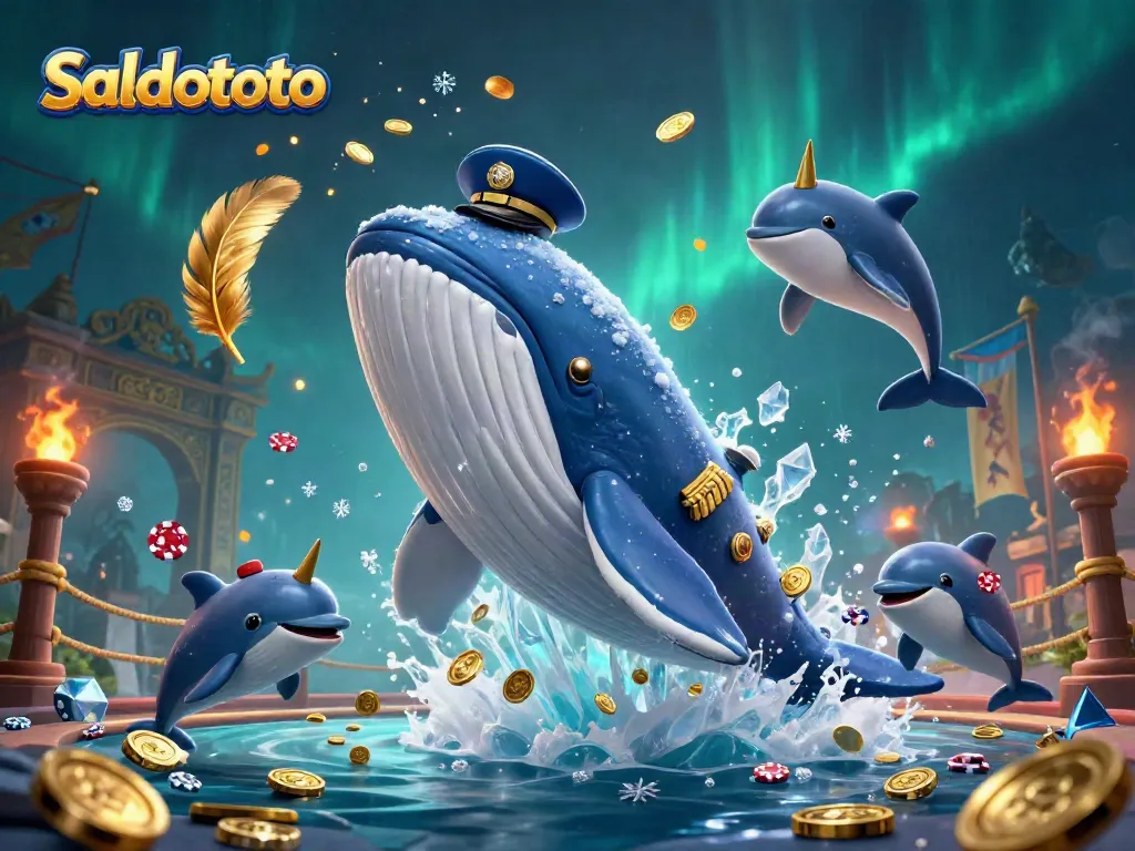 Saldototo menghadirkan pengalaman seru bermain dengan simbol slot dan karakter laut berwarna-warni yang penuh koin.