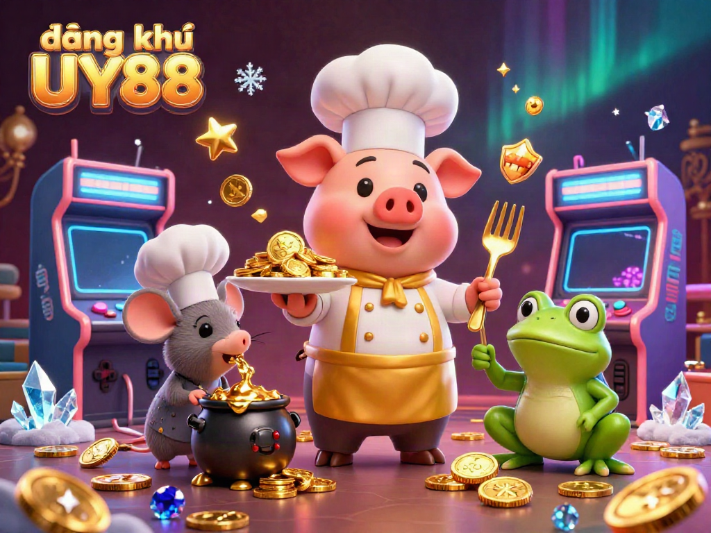 Engage with đăng ký UY88 as you discover a vibrant casino world full of gold coins and game elements.