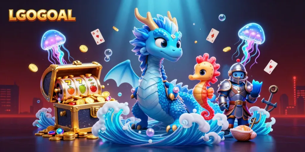 Engage with LGOGOAL's thrilling online slots and vibrant casino world featuring dynamic sea creatures.