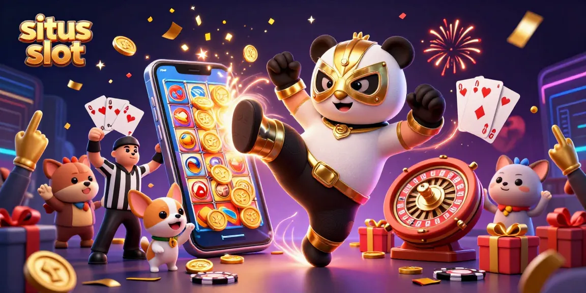 Situs slot menawarkan pengalaman bermain seru dengan panda pegulat terbang dan hewan penonton yang bersemangat.