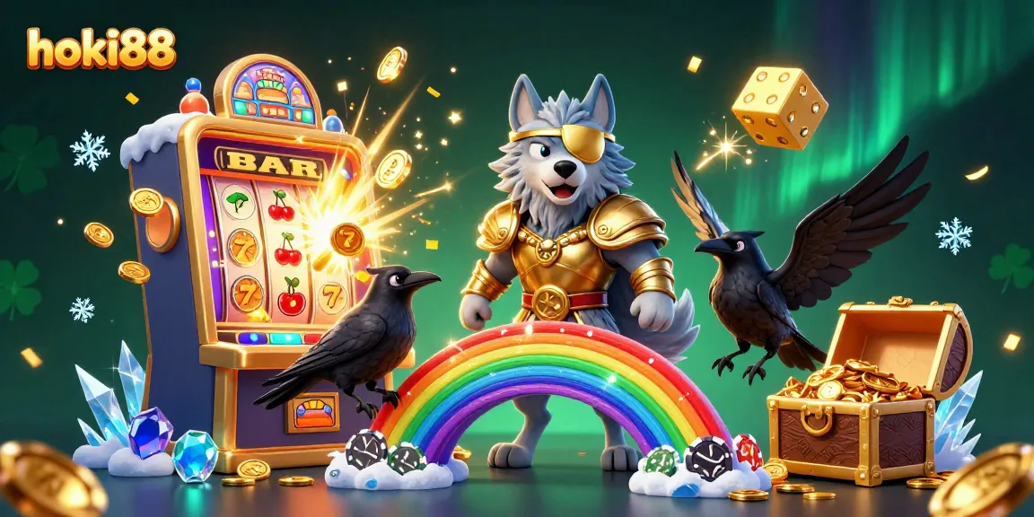 Menghadapi tantangan hoki88 dengan Odin dan burung gagak, sambil meraih jackpot slot online.