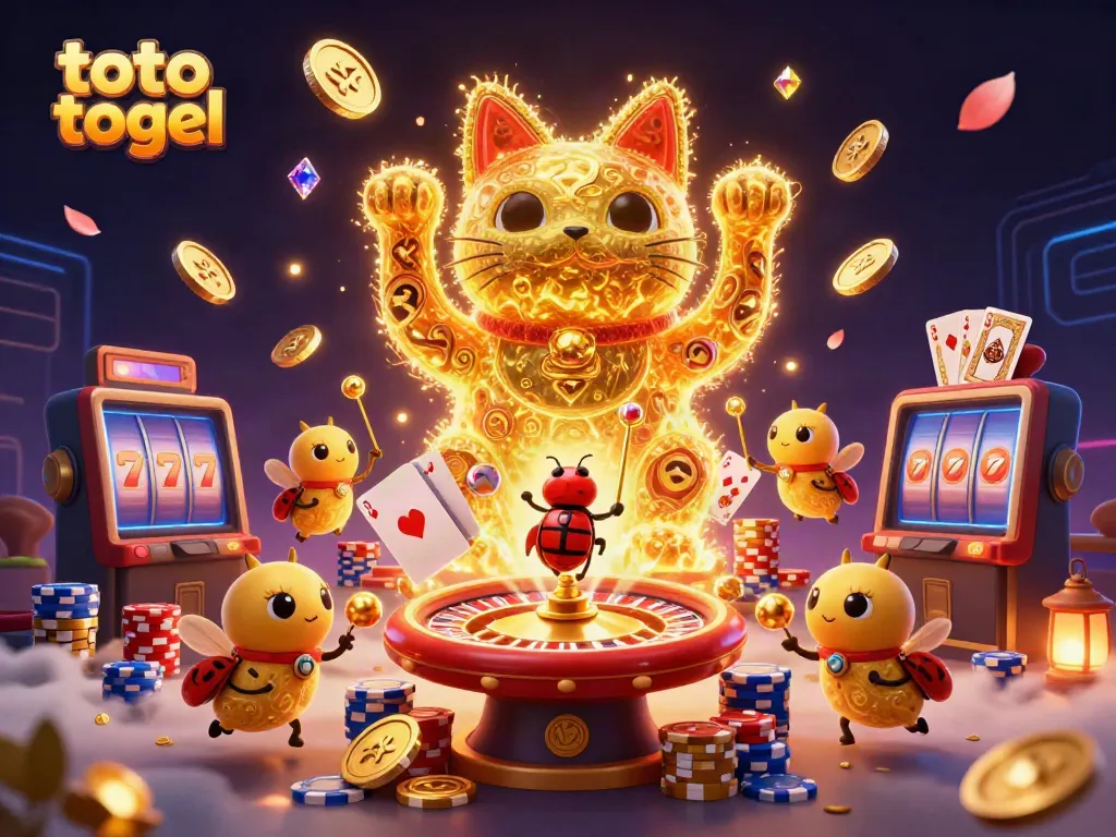 Experience exciting toto togel gameplay with vibrant visuals and dynamic casino symbols.