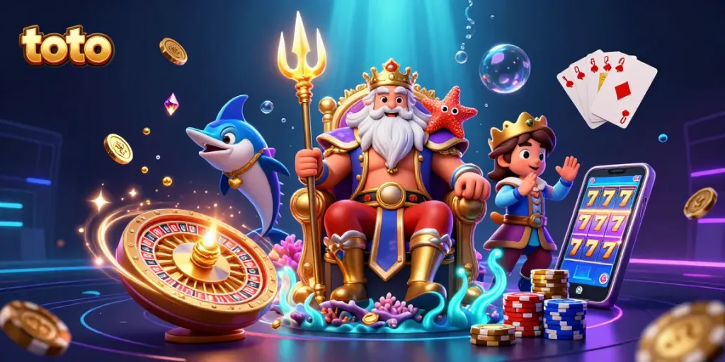 Menangkan jackpot toto dengan Raja Laut dan berbagai elemen kasino yang mengagumkan.