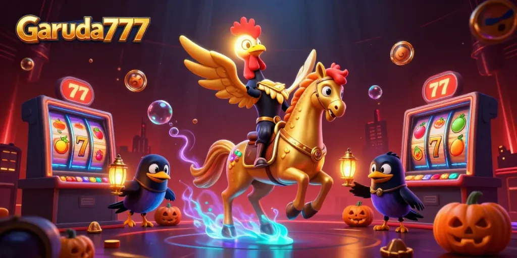 Pemain Garuda777 menikmati pengalaman slot online dengan simbol keberuntungan dan permainan menarik.