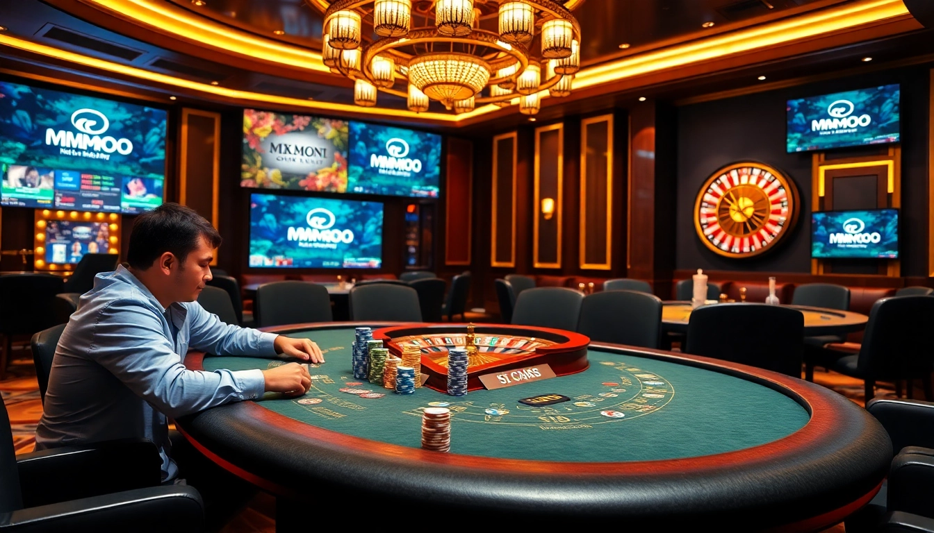 Experience the excitement at trang chủ MMOO with high-stakes poker and vibrant casino decor.
