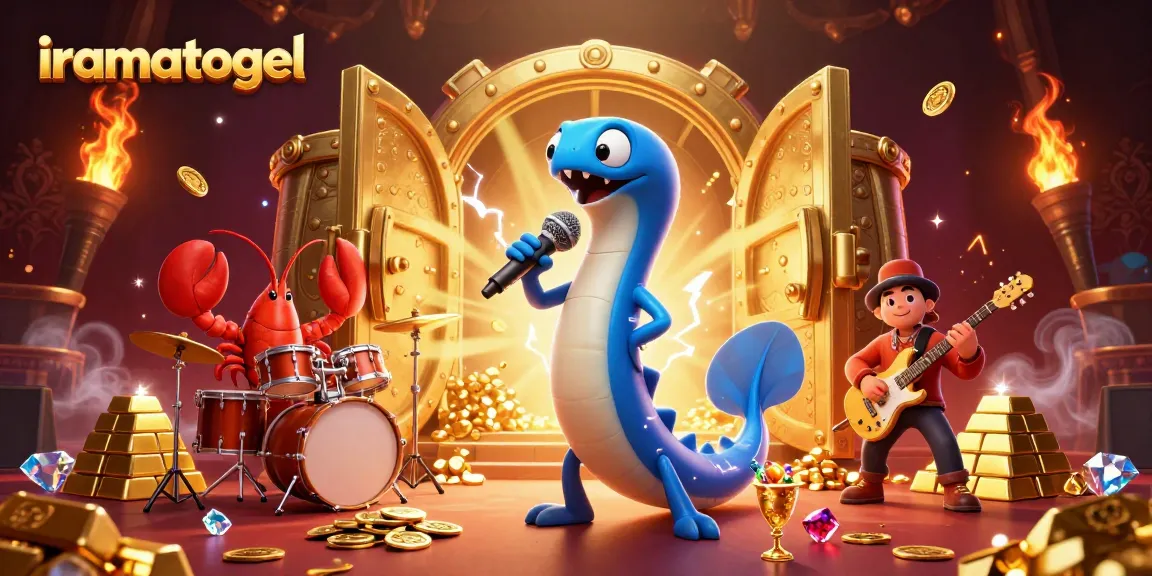 Experience the excitement of iramatogel with an underwater casino scene featuring dynamic cartoon characters.