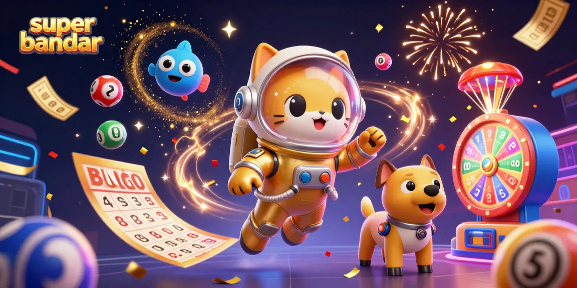 Menangkan lotere dengan super bandar, gambar ilustrasi 3D kasino yang menarik.