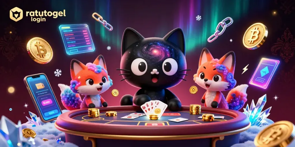 Masuki dunia kasino dengan ratutogel login, sambil menarik koin emas dan kartu keberuntungan.