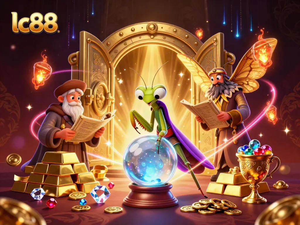 Engage with lc88's vibrant casino atmosphere filled with treasures and mystical characters.
