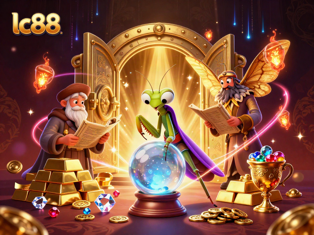 Engage with lc88's vibrant casino atmosphere filled with treasures and mystical characters.