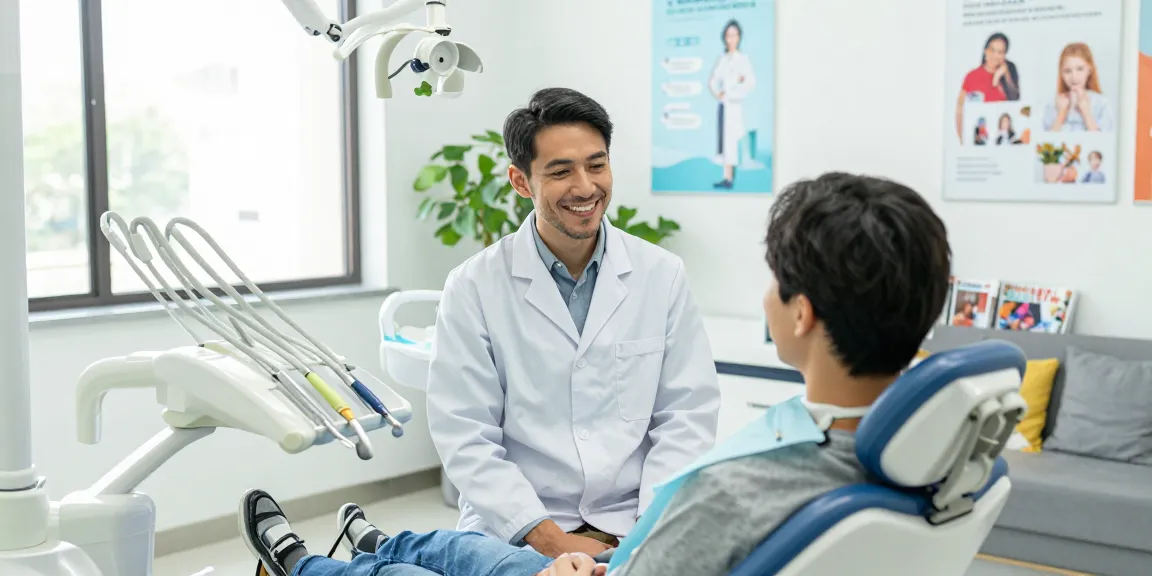 Visit the dentist for personalized care in a bright dental clinic.
