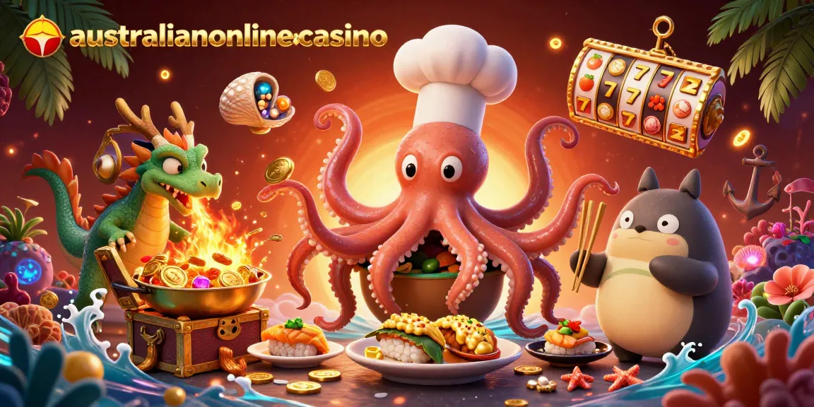 Experience australianonlinecasino with vibrant characters and slot elements in a dynamic gaming scene.