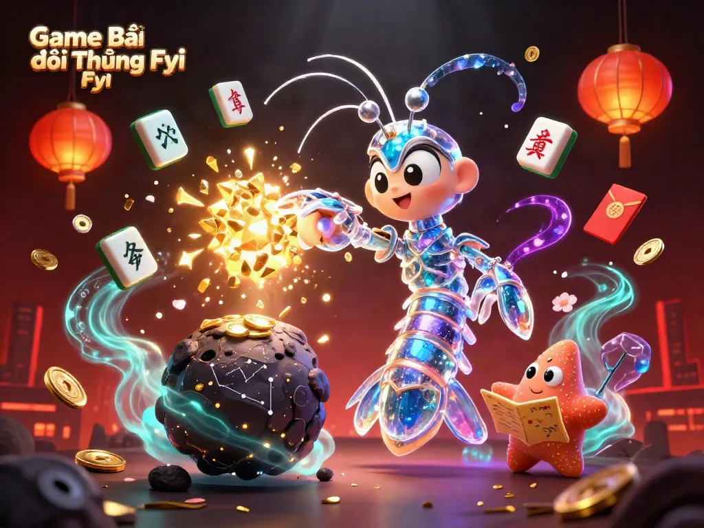 Engage in thrilling gameplay with Game Bài Đổi Thưởng Fyi featuring vibrant cartoon elements and rich casino symbols.