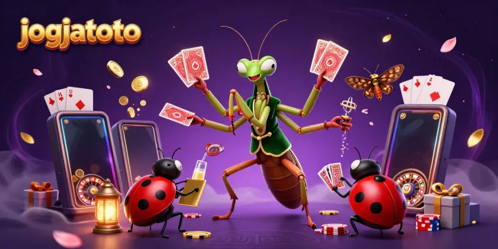 Experience the thrill of jogjatoto with a vibrant 3D casino scene showcasing animated gambling fun.