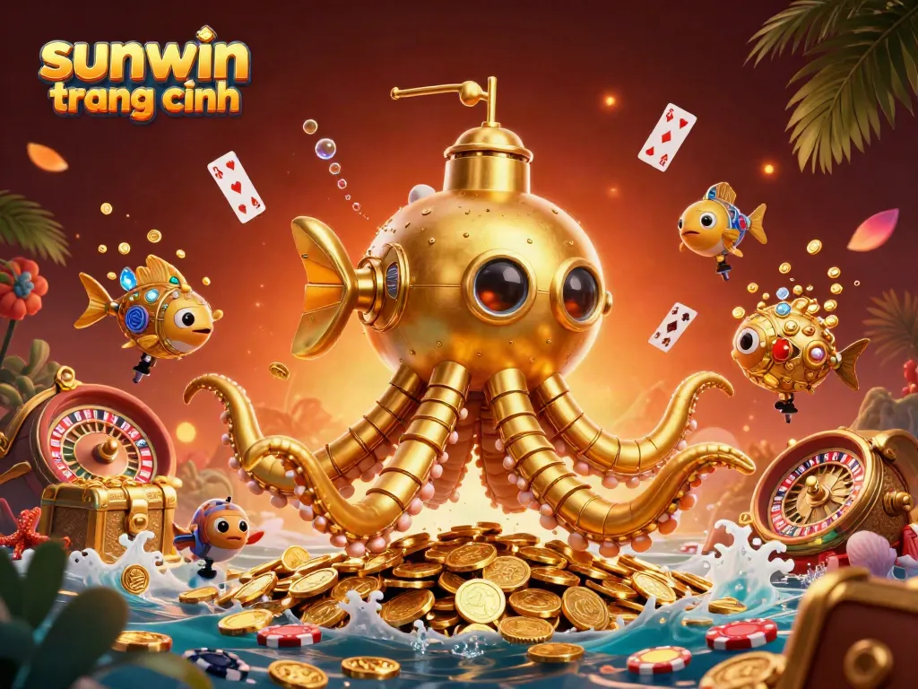 Experience thrilling gameplay with sunwin trang chính amidst a 3D underwater adventure.