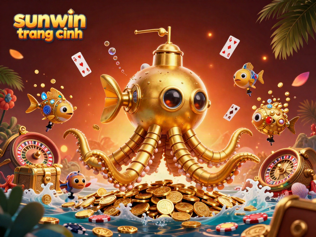 Experience thrilling gameplay with sunwin trang chính amidst a 3D underwater adventure.