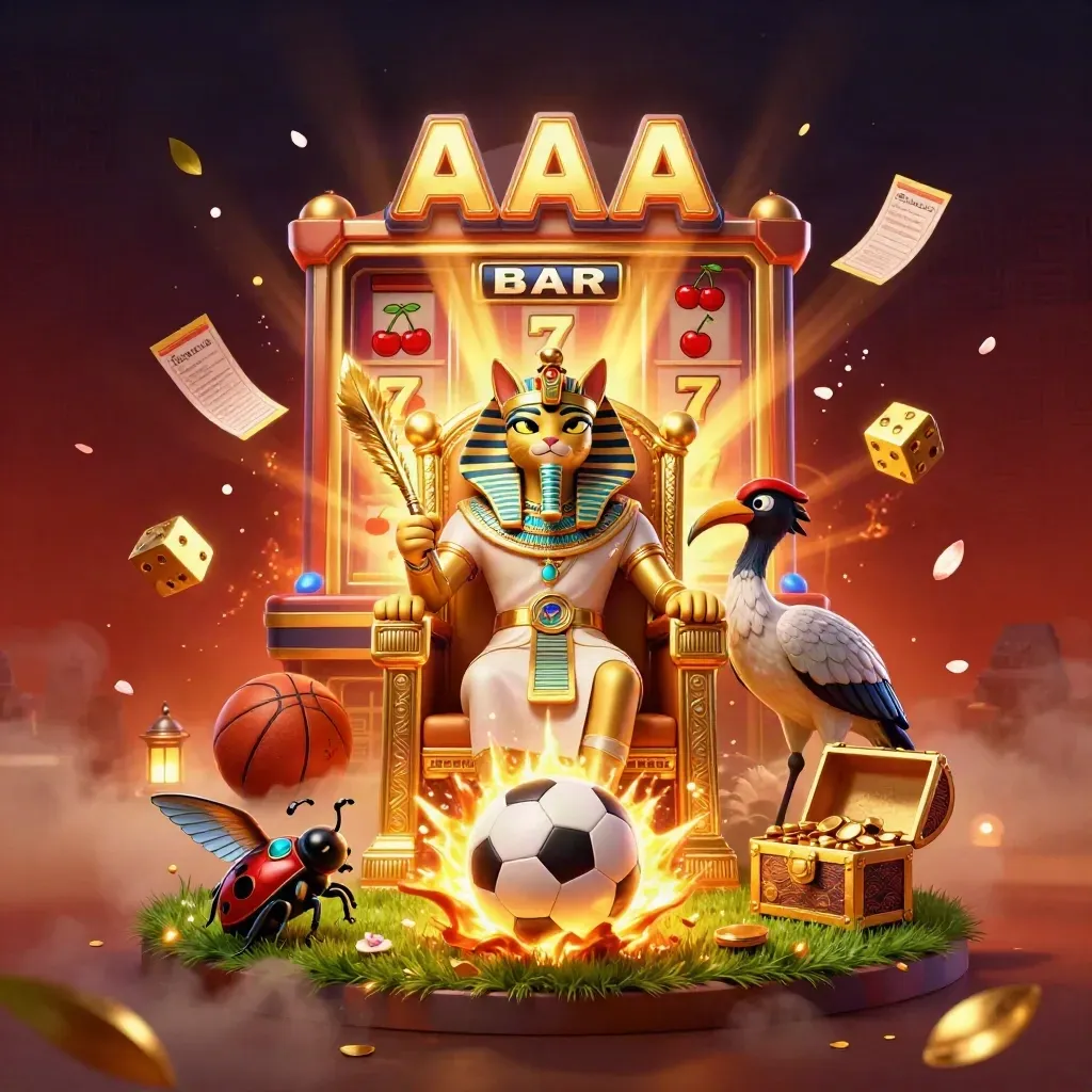 Kucing firaun, scribe ibis, dan kumbang scarab di tengah ledakan slot dan bola sepak emas.