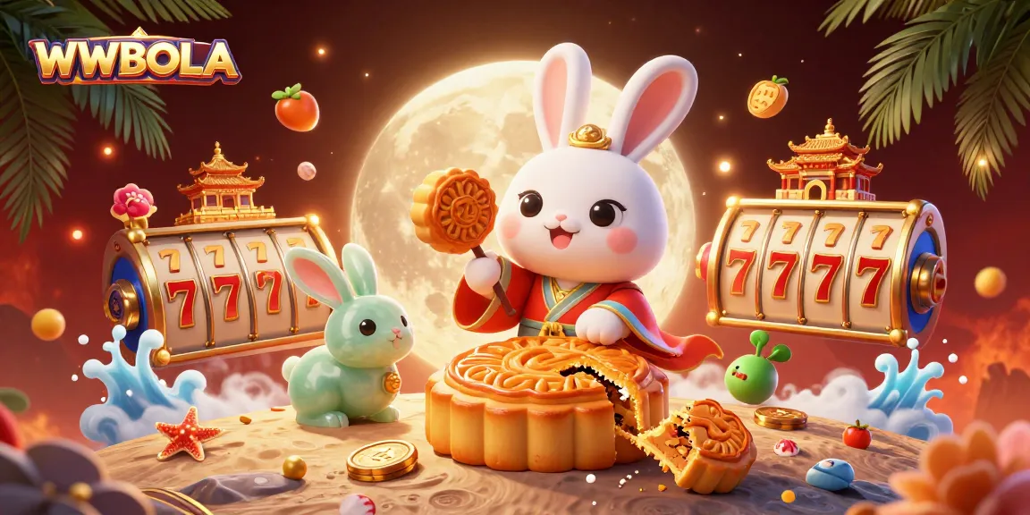 Mainkan slot di WWBOLA dan nikmati jackpot dengan animasi menarik di latar belakang bulan.