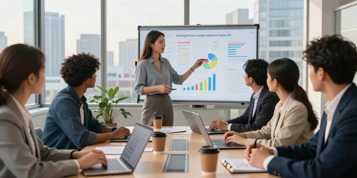 Business team discussing innovative link slot strategies in a bright conference room, highlighting collaboration.