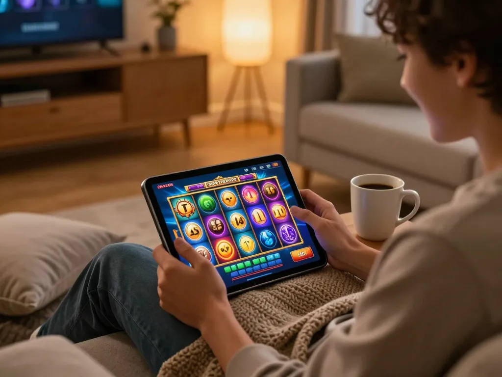 Berkeliling dengan hwg500 situs slot resmi di tablet dalam suasana rumah yang nyaman