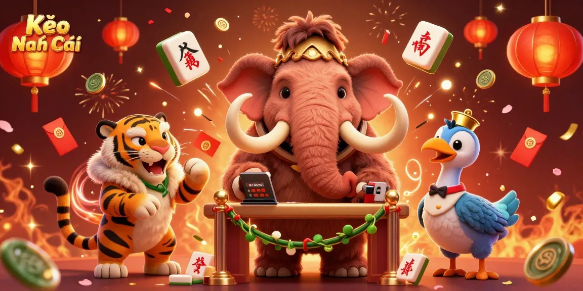 Experience the thrill of betting with Kèo Nhà Cái through vibrant characters and casino elements.