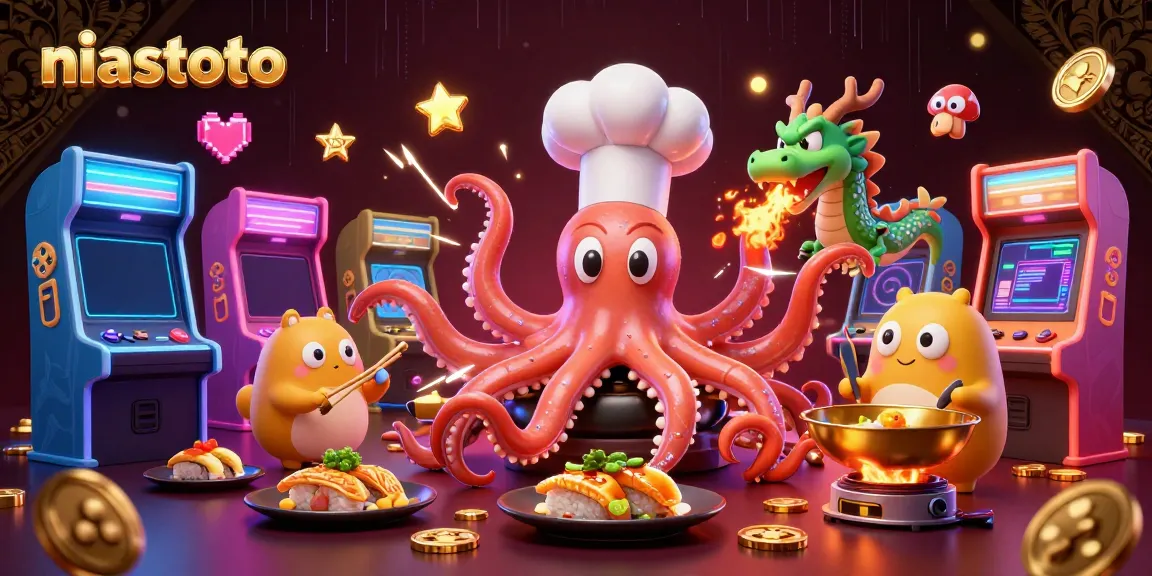 Engage in niastoto’s thrilling games surrounded by dynamic 3D characters at a vibrant casino setting.