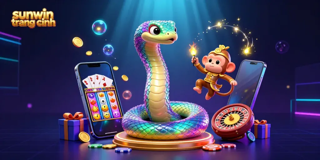 Experience thrilling gameplay with sunwin trang chính as a vibrant monkey king and serpent invite excitement.