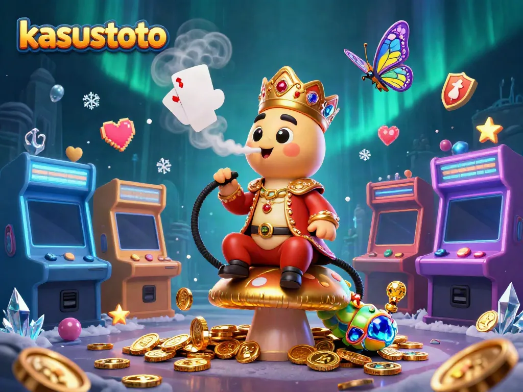 Menangkan dengan kasustoto dalam ilustrasi kasino yang kaya warna dan detail.