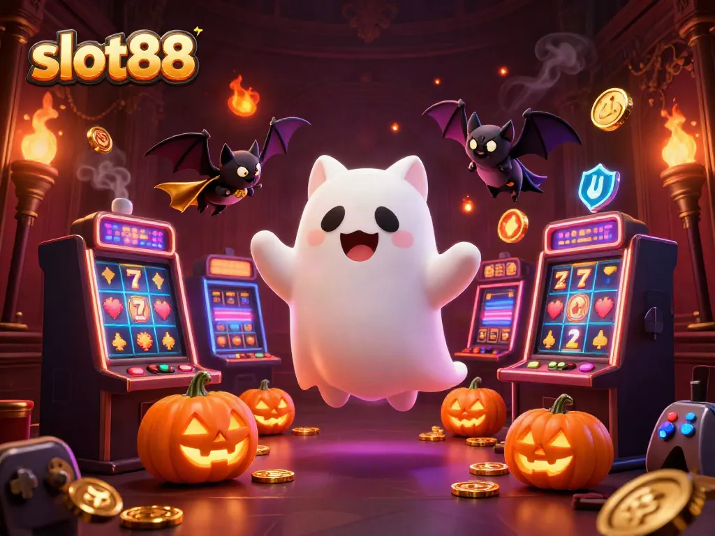 Mengguncang jackpot slot88 dengan kucing hantu dan kelelawar di dalam kasino menyeramkan yang menakjubkan.